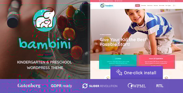 Bambini - Pre-School and Kindergarten WordPress Theme
