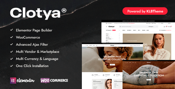 Clotya - Fashion Store eCommerce WordPress Theme