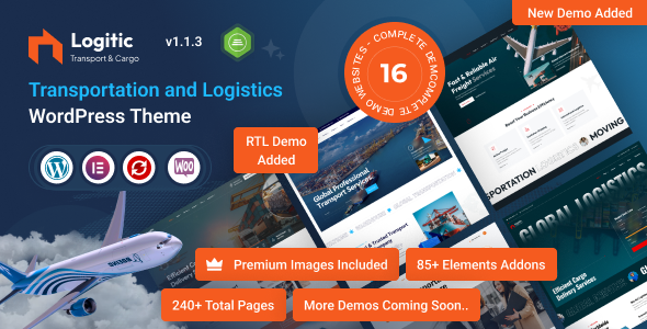 Logitic - Transportation & Logistics WordPress Theme