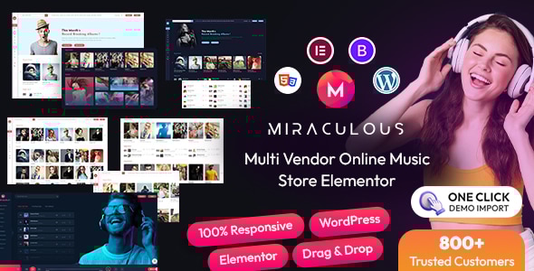 Miraculous - Online Music Store WordPress Theme