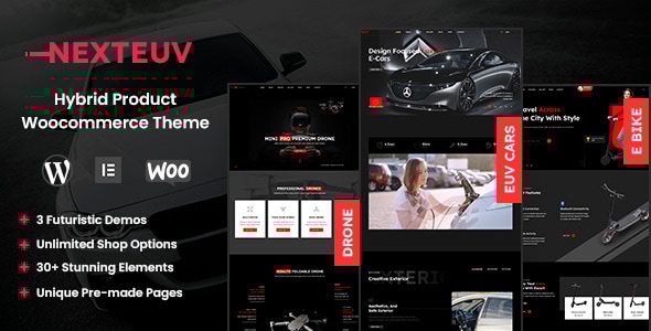 NextEuv - Single Product Shop, EV WordPress Theme