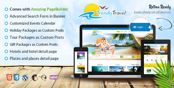 Trendy Travel - WordPress theme