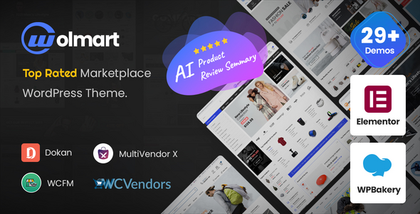 Wolmart - Multi-Vendor Marketplace WooCommerce WordPress Theme