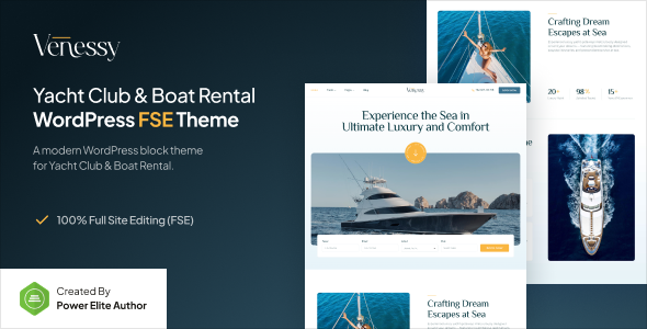 Venessy - Yacht Club & Boat Rental FSE WordPress Theme