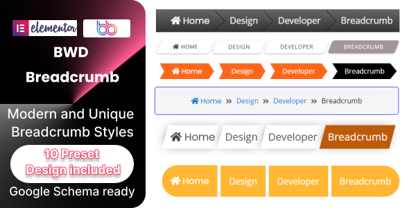 BWD Breadcrumb Addon For Elementor WordPress Plugin