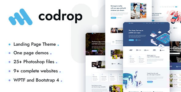Codrop - App Landing Page WordPress Theme