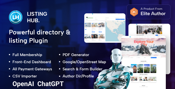 ListingHub - Business Directory Listing WordPress Plugin