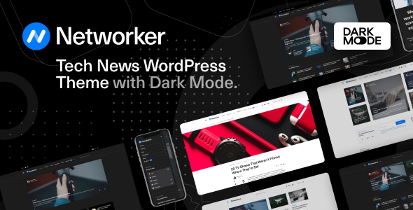 Networker - Tech News with Dark Mode WordPress Theme