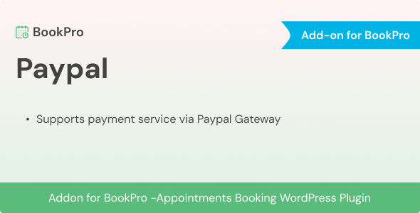 PayPal Payments Standard Add-on for BookPro WordPress Plugin