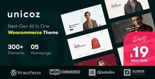 Unicoz - Elementor WooCommerce and WordPress Theme