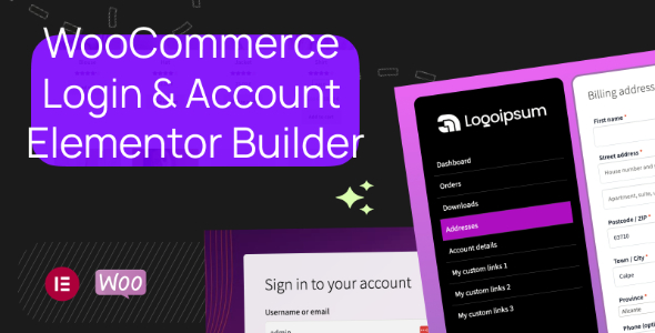 WooCommerce Login & Account Pages for Elementor WordPress Plugin