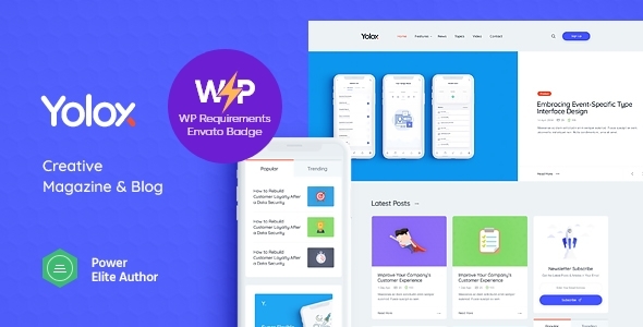 Yolox - Business Magazine & Startup Blog WordPress Theme