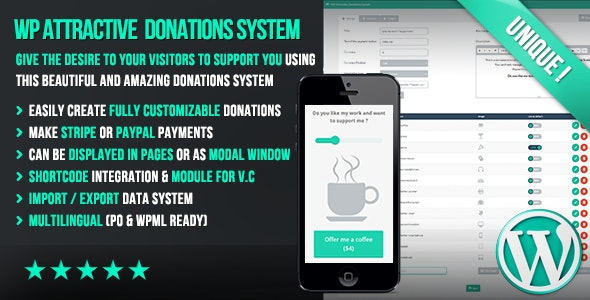 WP Attractive Donations System - Easy Stripe & Paypal donations WordPress Plugin