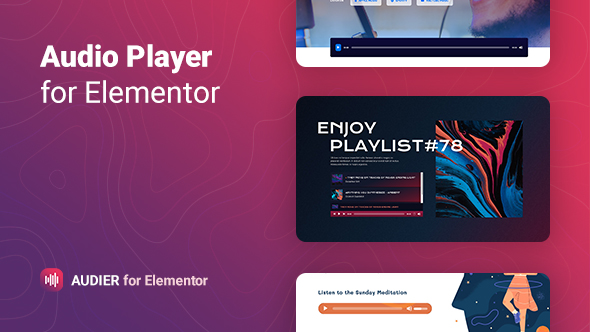 Audier – Audio Player with Controls Builder for Elementor - WordPress Plugin