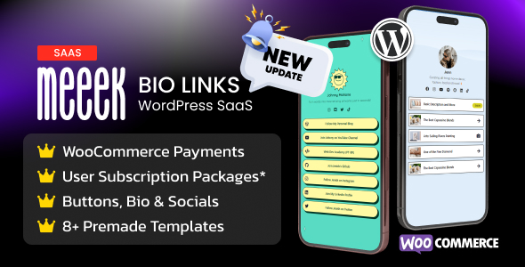 Meeek - Link in Bio SaaS WordPress Plugin