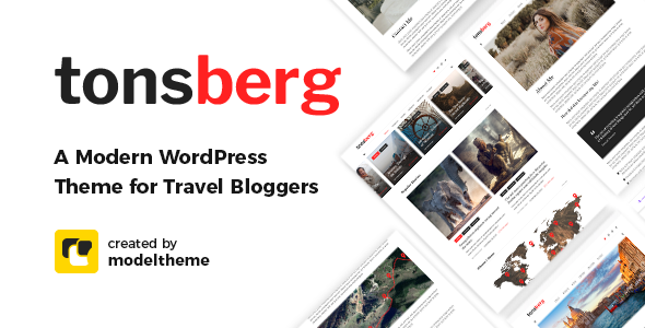 Tonsberg - Travel Bloggers Modern WordPress Theme