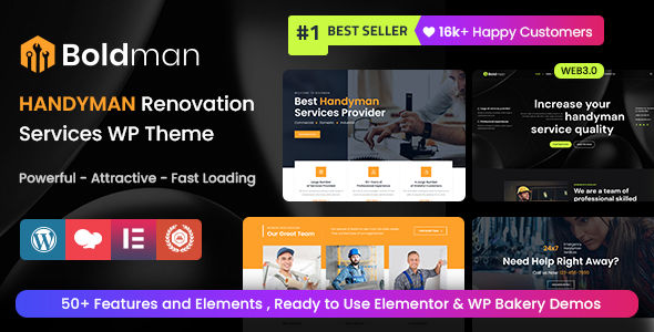 Boldman - Handyman Renovation Services WordPress Theme