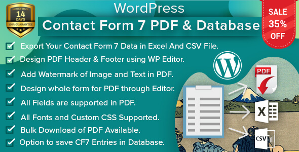 WordPress Contact Form 7 PDF, Google Sheet & Database WordPress Plugin