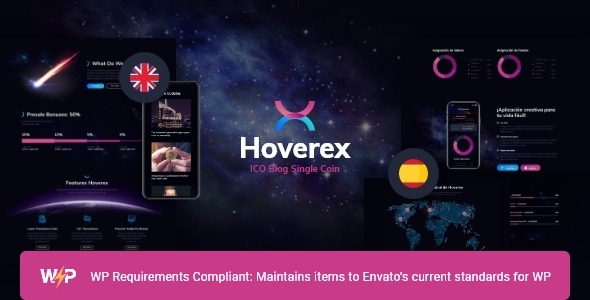 Hoverex - Cryptocurrency, NFT & ICO WordPress Theme