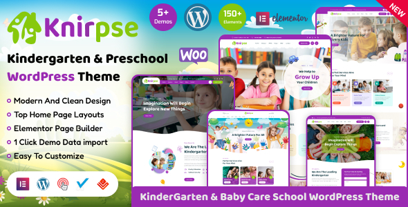 Knirpse - Kindergarten, School & Baby Care WordPress Theme