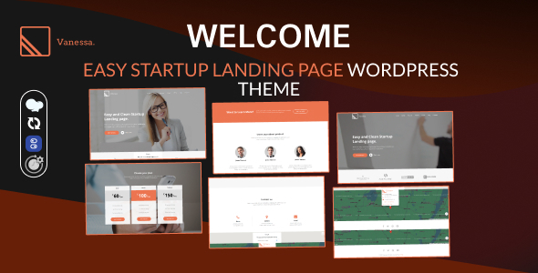 Vanessa - Easy Startup Landing Page WordPress Theme