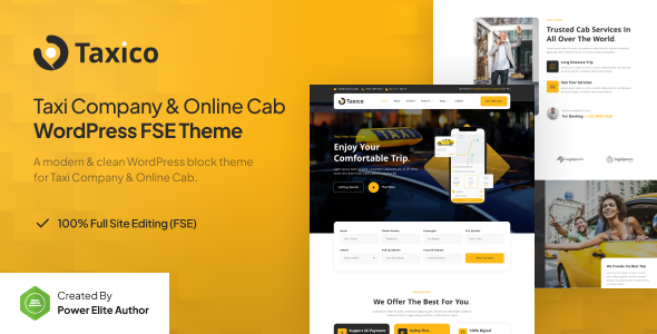 Taxico – Taxi Company & Online Cab Service WordPress Theme