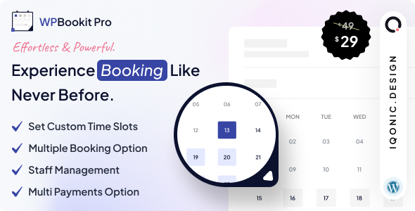WPBookit Pro - Appointment Booking WordPress Plugin